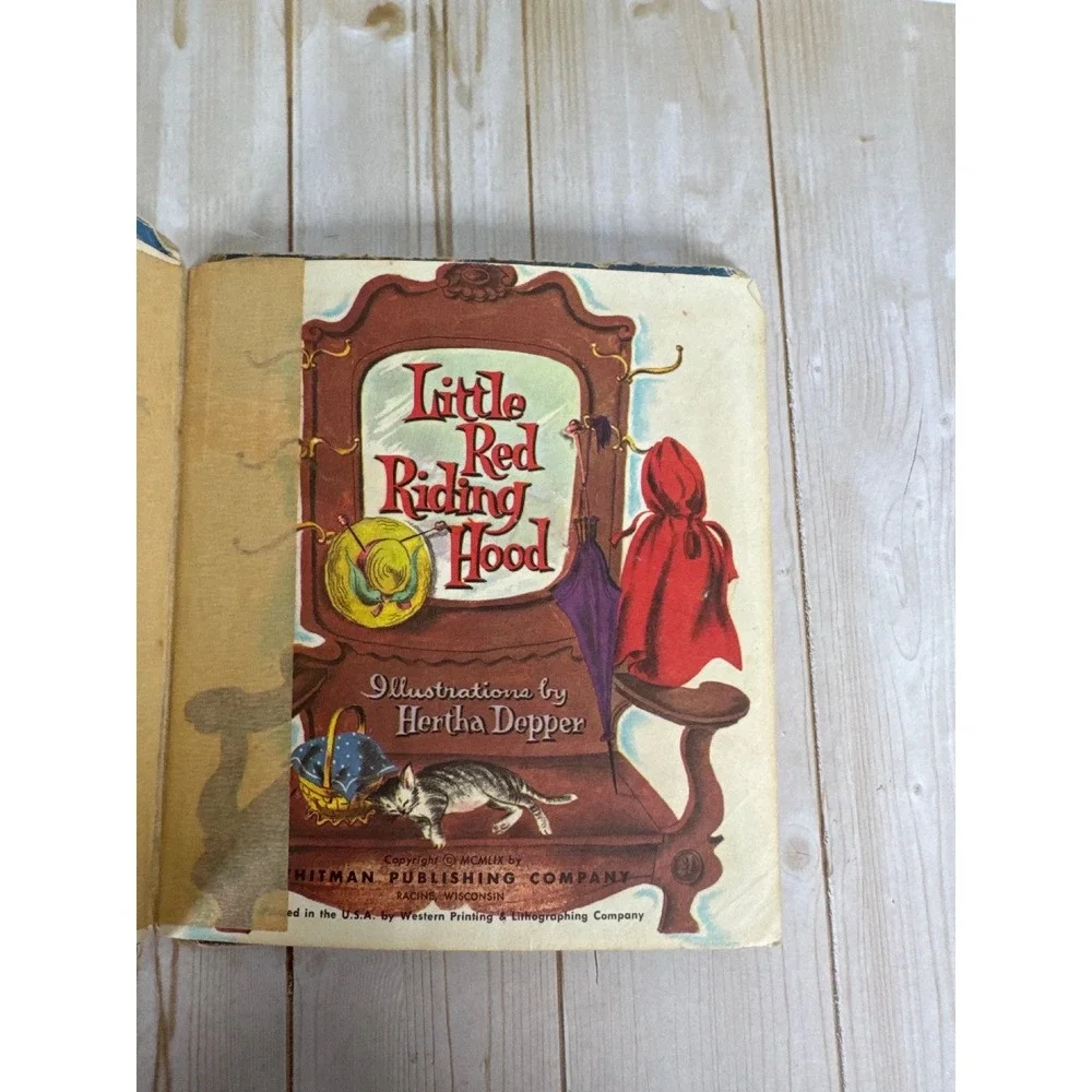 Whitman Tell-A-Tale Lot 4 HC Three Bears Pigs Red Hen Hood Vintage